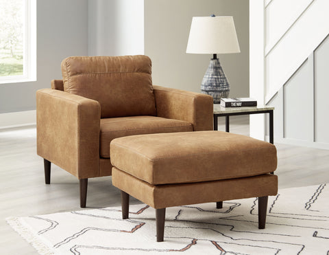 Light Brown / 2 Pc. Chair, Ottoman