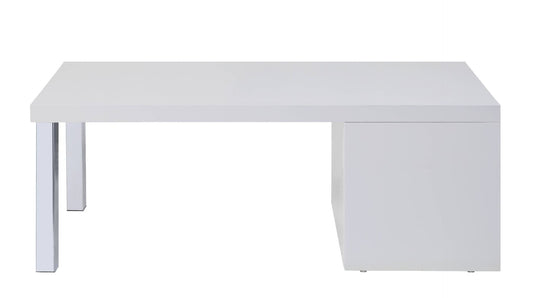 Harta - Coffee Table - White High Gloss & Chrome