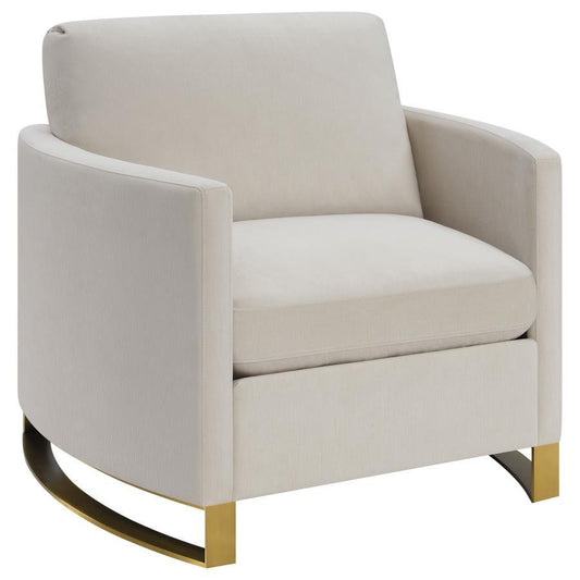 Corliss - Upholstered Arched Arm Accent Chair - Beige