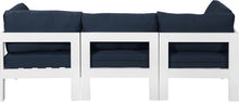 Nizuc - Outdoor Patio Modular Sofa 3 Seats- Navy - Modern & Contemporary