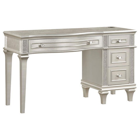 Evangeline - 4-Drawer Vanity Desk Makeup Table - Silver Oak