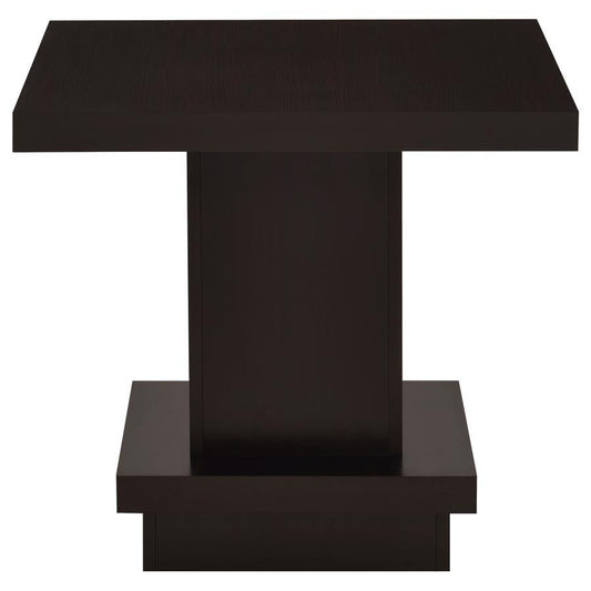 Reston - Square Engineered Wood Side End Table - Cappuccino