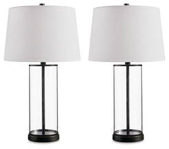 Wilmburgh - Clear / Bronze Finish - Glass Table Lamp (Set of 2)