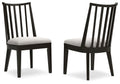 Galliden - Black - Dining Upholstered Side Chair (Set of 2)