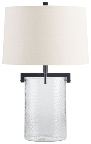 Fentonley - Clear / Antique Black - Glass Table Lamp