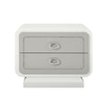 Allendale - Nightstand - Ivory & Latte High Gloss