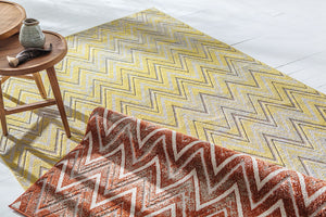 Pune - Carpet 5'x8' - Orange / Beige