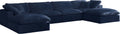 Cozy - Modular Sectional 6 Piece Cloud - Navy - Fabric