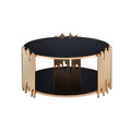 Tanquin - Coffee Table - Gold & Black Glass