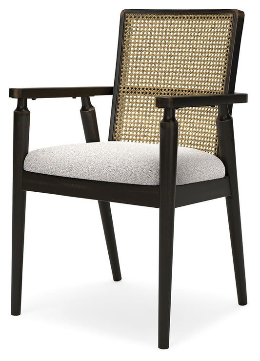 Galliden - Black - Dining Upholstered Arm Chair (Set of 2)