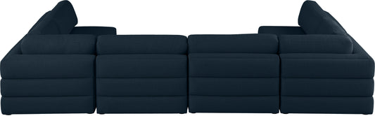 Beckham - Modular Sectional 6 Piece - Navy - Fabric