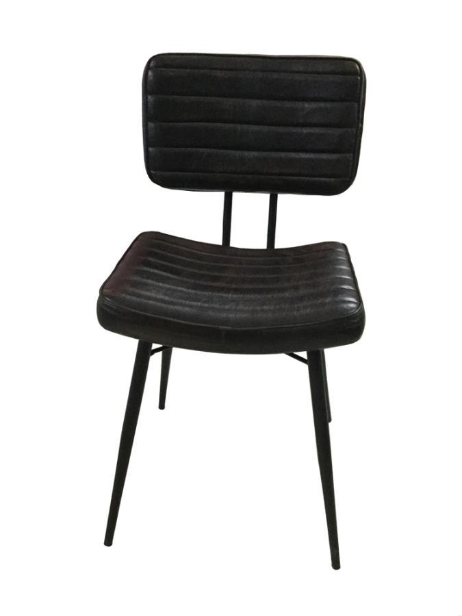Partridge - Padded Side Chairs (Set of 2) - Espresso And Black