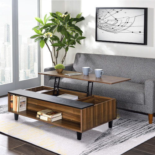 Avala - Coffee Table - Walnut & Black