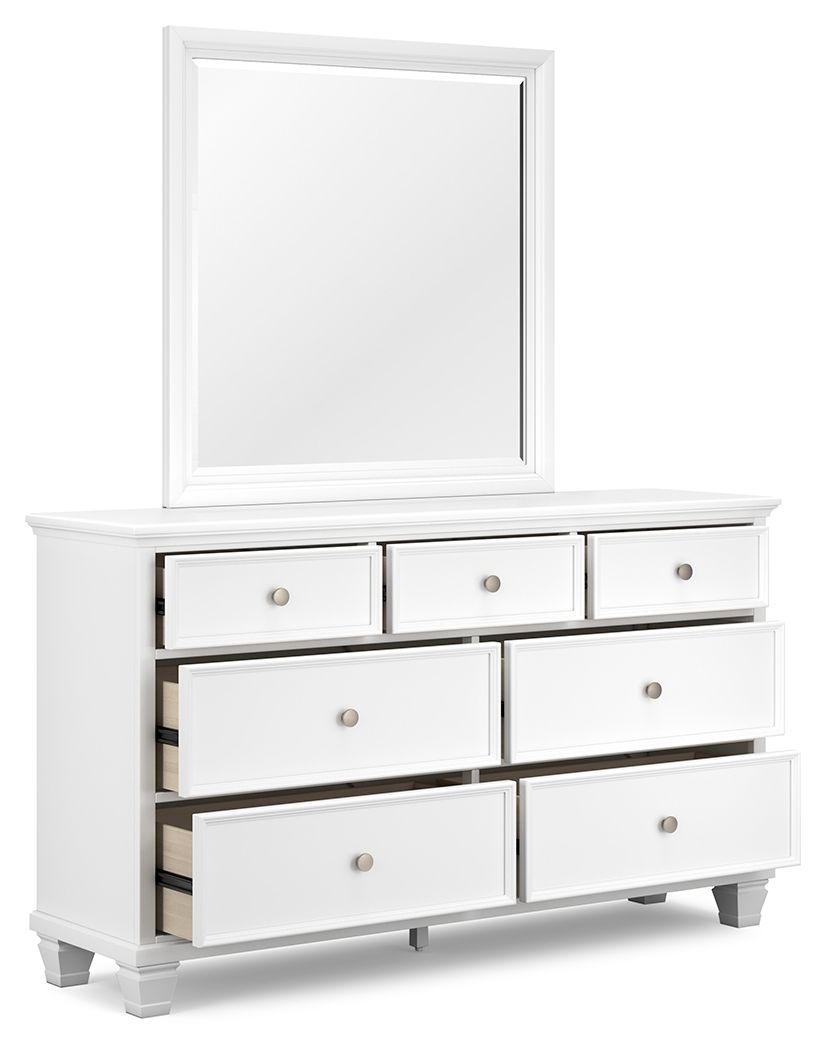 Fortman - White - Dresser And Mirror