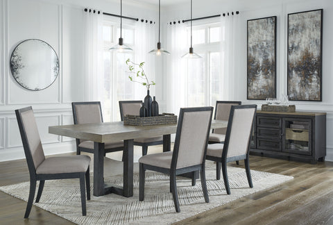 Dark Brown / 7 Pc. Dining Room Table, 6 Side Chairs