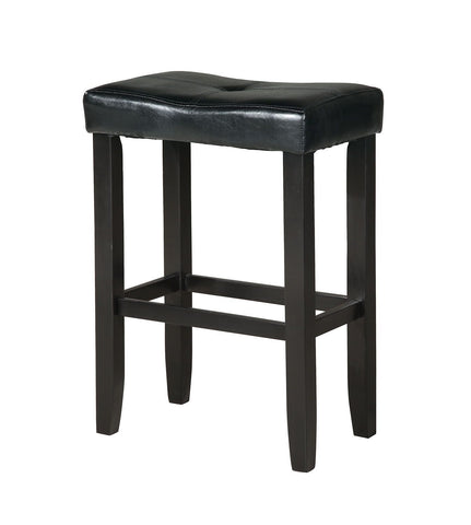 Micha - Stool (Set of 2) - Black PU & Black