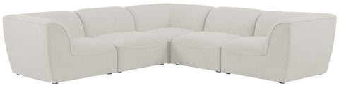 Miramar - Modular Sectional 5 Piece - Cream - Modern & Contemporary