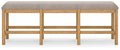 Havonplane - Brown - XL Counter Height Upholstered Dining Bench