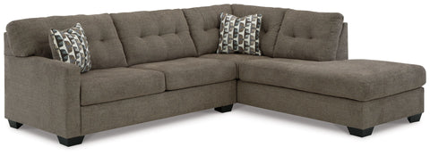 Dark Brown / 2 Pc. Right-Arm Facing Corner Chaise Sectional