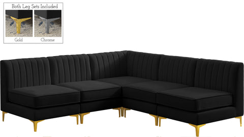 Black / 5 Pc. Sectional