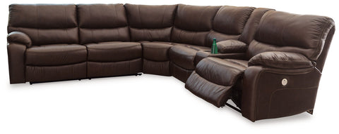 Dark Brown / 3-Piece Right Arm Facing Loveseat With Console Power Reclining Sectional