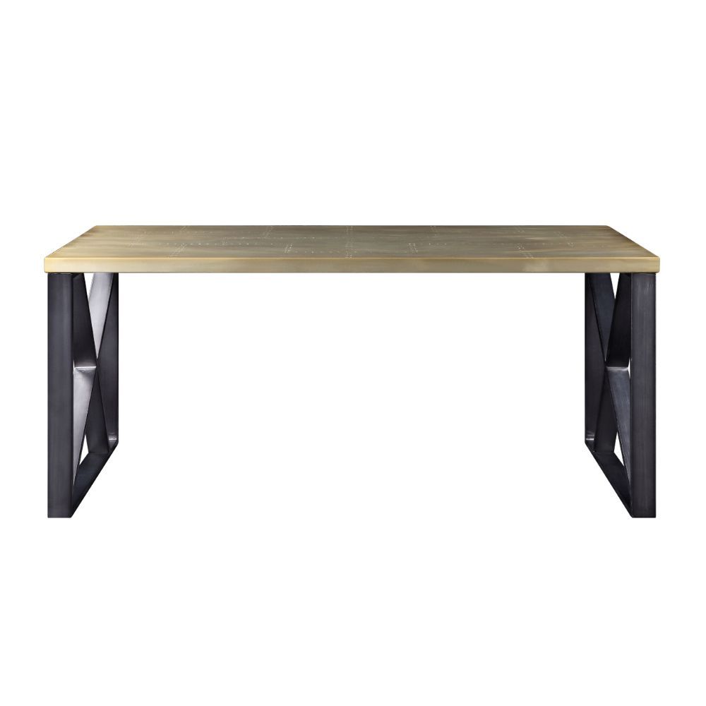 Jennavieve - Desk - Gold Aluminum