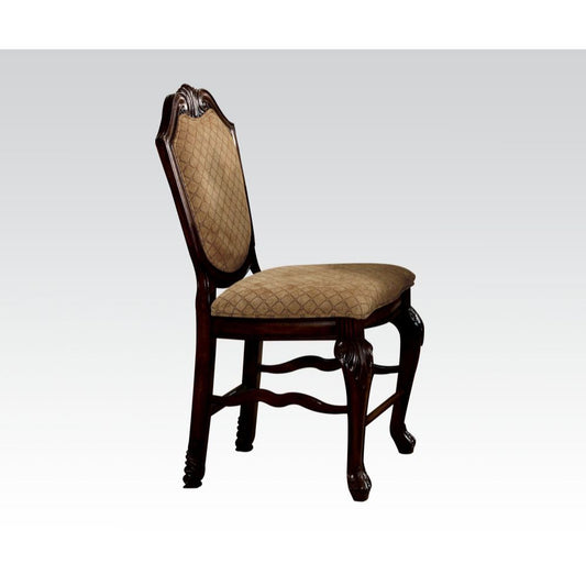 Chateau De Ville - Counter Height Chair (Set of 2) - Fabric & Espresso