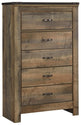 Trinell - Brown - Five Drawer Chest