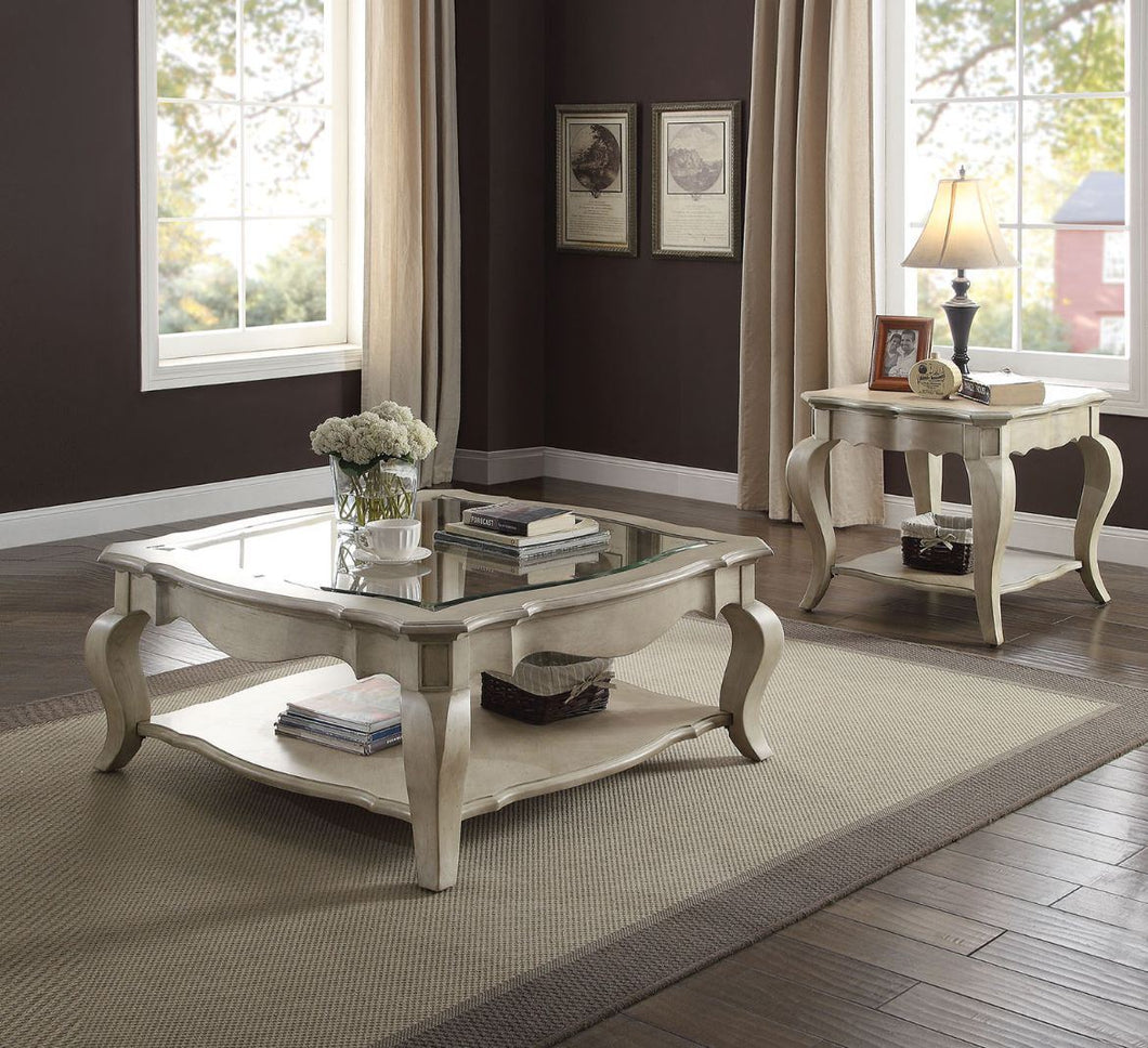 Chelmsford - Coffee Table - Antique Taupe & Clear Glass