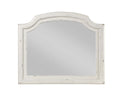 Jaqueline - Mirror - Light Gray Linen & Antique White Finish