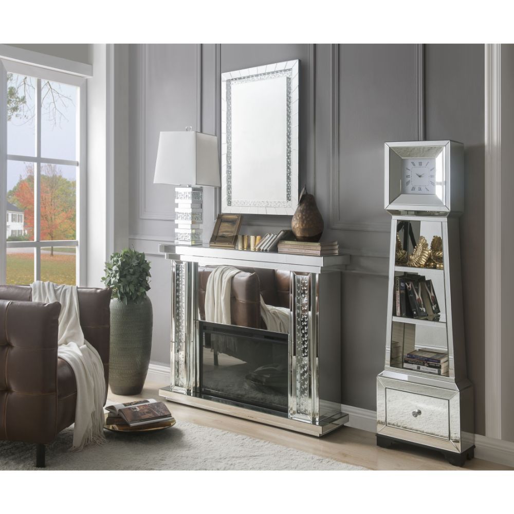 Nysa - Fireplace - Mirrored & Faux Crystals - 39