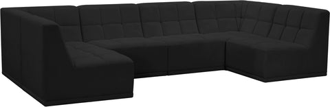 Relax - Modular Sectional 6 Piece - Black