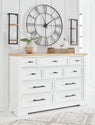 Ashbryn - White / Natural - Dresser