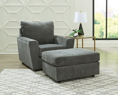 Dark Gray / 2 Pc. Chair, Ottoman