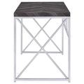 Grimma - Writing Office Desk - Rustic Gray And Chrome