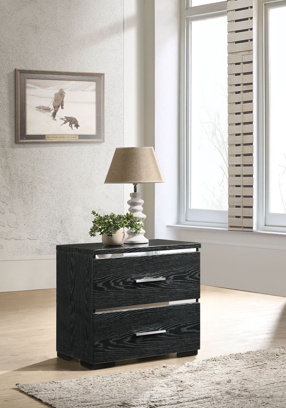 Laleh - Accent Table - Black (High Gloss)
