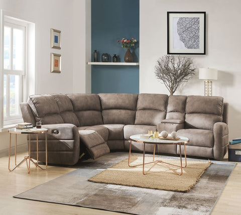 Olwen - Sectional Sofa - Mocha Nubuck