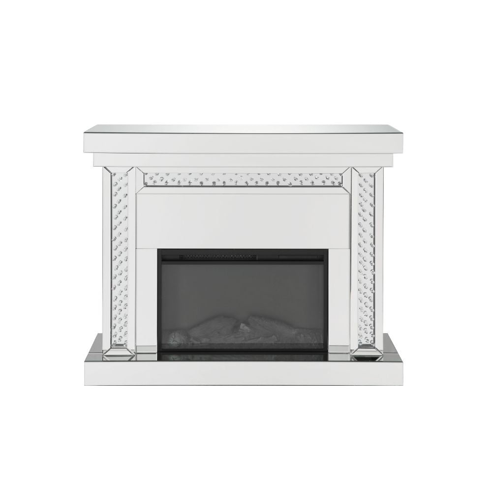 Nysa - Fireplace - Mirrored & Faux Crystals - 42"