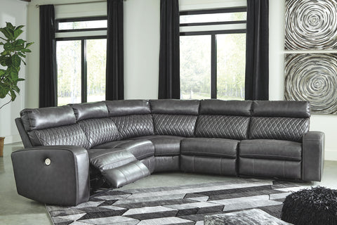 Gray / 5-Piece Power Reclining Sectional