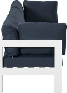 Nizuc - Outdoor Patio Modular Sofa 3 Seats- Navy - Modern & Contemporary