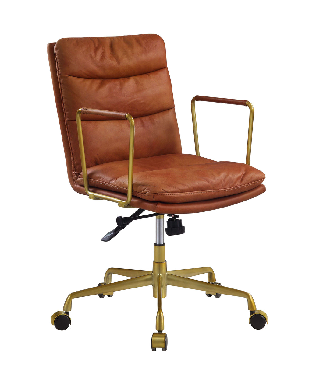 Dudley - Executive Office Chair - Rust Top Grain Leather