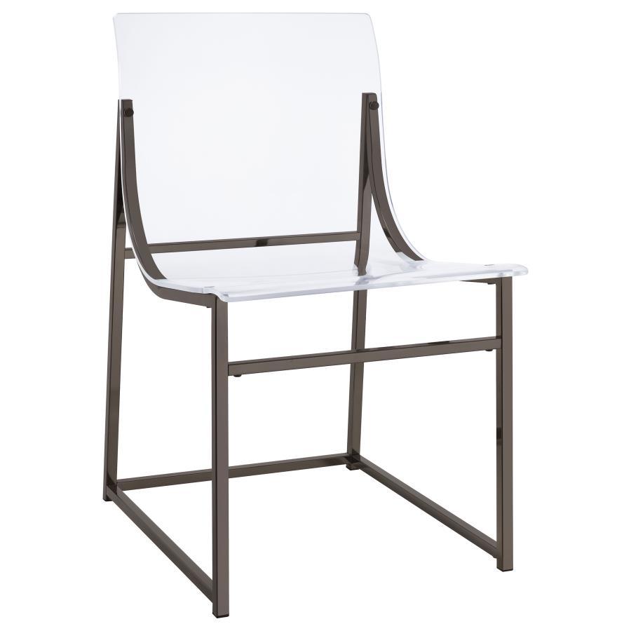 Adino - Acrylic Dining Side Chair (Set of 2) - Black Nickel