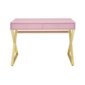 Coleen - Vanity Desk - Pink & Gold Finish - 31"