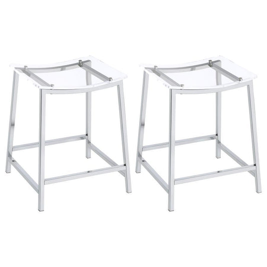 Jovani - Acrylic Backless Bar Stools (Set of 2)