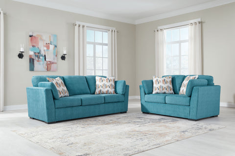 Light Blue / 2 Pc. Sofa, Loveseat