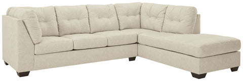 Beige / 2-Piece Sectional with Right-Arm Facing Corner Chaise