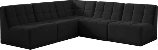 Relax - Modular Sectional 5 Piece - Black