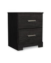 Belachime - Charcoal - Two Drawer Night Stand