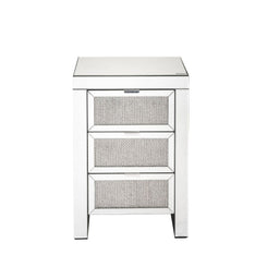 Lavina - Accent Table - Mirrored & Faux Diamonds