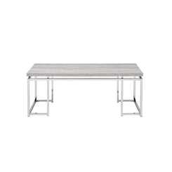 Chafik - Coffee Table - Natural Oak & Chrome